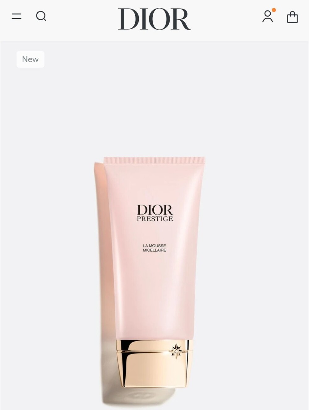 Dior Prestige Pink Cleansing Foam with Gold Cap